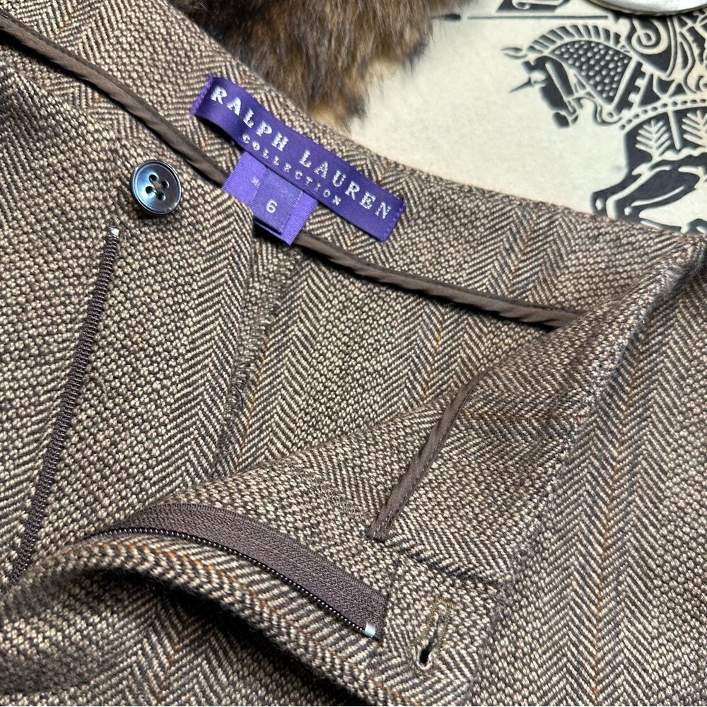 Ralph Lauren Fall ‘03 Collection Tweed Melange Cashmere Blend Ruched Trouser - Picture 6 of 15